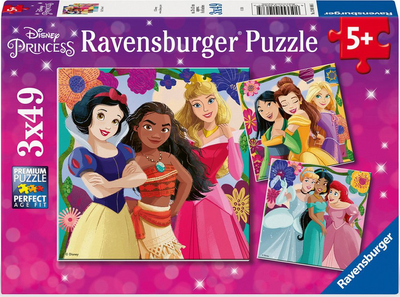 Puzzle Ravensburger Disney Princess 3 x 49 elementów (4005555010685)