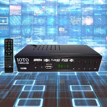 Тюнер приймач з підтримкою Wi-Fi адаптера та USB DVB-T2 цифрова приставка до телевізора з пультом та кабелем (25SB)