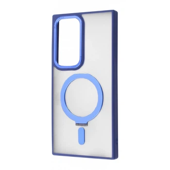 Чохол противоуданий з підтримкою MagSafe VVave Premium Attraction Case with Magnetic Ring для Samsung Galaxy S24 Ultra Blue