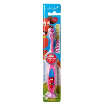 Зубна щітка Brush-baby Flossbrush від 6 років Pink