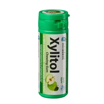 Жувальна гумка з ксилітолом Miradent Xylitol Chewing Gum Apple для дітей 30 шт з смаком яблука