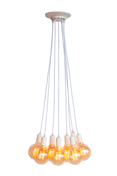 Люстра подвесная Лофт Light House LS-18680-8 WH белая