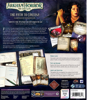 Додаток до настільної гри Asmodee Arkham Horror LCG The Road to Carcosa Campaign Expansion.