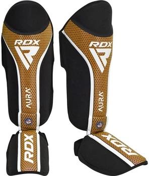 Защита голени и стопы RDX Shin Instep Aura Plus T-17 XL Black/Golden (SGR-T17BGL-XL+)