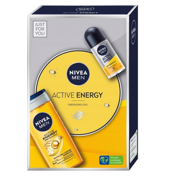 Zestaw Nivea Men Active Energy Żel pod prysznic 250 ml + Antyperspirant roll-on 50 ml (9005800361710)