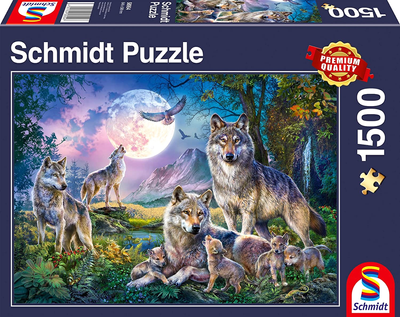 Puzzle Schmidt Wolves 84.6 x 59.8 cm 1500 elementów (4001504589547)