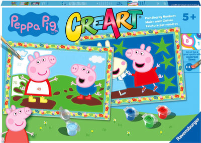 Zestaw do malowania po numerach Ravensburger CreArt Junior Peppa Pig (4005556235704)