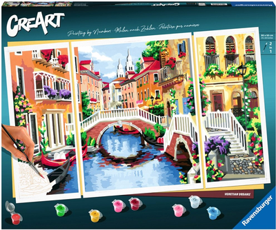 Картина за номерами Ravensburger CreArt Triptych Venetian Dreams 80 x 50 см (4005556201358)