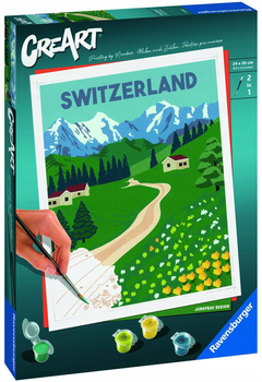Malowanie po numerach Ravensburger CreArt Series Trend C Switzerland 24 x 30 cm (4005556235360)