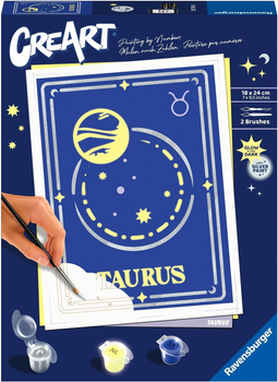 Malowanie po numerach Ravensburger CreArt Zodiac Sign Taurus 18 x 24 cm (4005556237340)