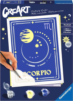 Картина за номерами Ravensburger CreArt Zodiac Sign Scorpio 18 x 24 см (4005556237401)