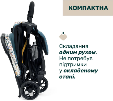Прогулянкова коляска Chicco Glee Блакитна (87068.78)