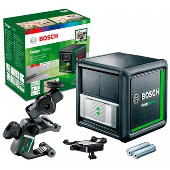 Лазерный нивелир Bosch Quigo Green с держателем MM 2 и адаптером (0603663C02)