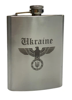 ФлягаТМ 4Profi нержавеющая с гравировкой Ukraine Eagle 9OZ 256 мл