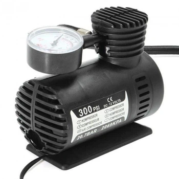 Автомобільний насос із манометром Air Compressor DC-12V 250 PSI компресор