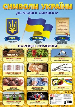 Учебные плакаты Символы Украины Кенгуру КН1897005У 9789667615574