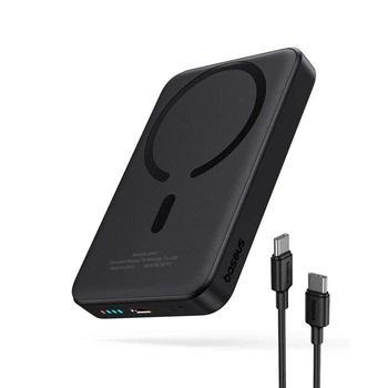 Павербанк Baseus Magnetic Mini Air Wireless Fast Charge Power Bank 10000mAh 20W с кабелем (P10059001113-00) Black