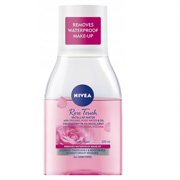 Płyn micelarny NIVEA Rose Touch dwufazowy z organiczną wodą różaną 100 ml (9005800352350)