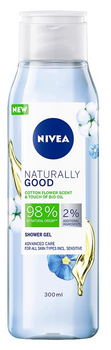 Żel pod prysznic NIVEA Naturally Good o zapachu kwiatu bawełny z BIO olejkiem 300 ml (4005900778895)