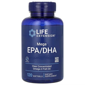 Омега-3, Life Extension, «Мега ЕПК/ДГК», 120 капсул