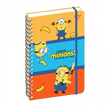 Записна книга блокнот YES Minions А5 80 аркушів лінія карт. обкладинка подвійна cпіраль (151773)