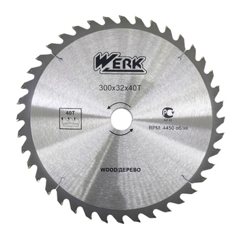 Диск по дереву WERK 300*32 40 зубів (112254)