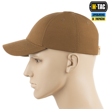 Бейсболка M-Tac Elite Flex ріп-стоп Coyote Brown S/M