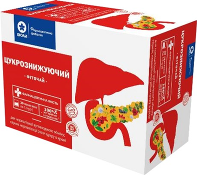 Упаковка фиточая Виола Сахаропонижающий 20 пакетиков по 1.5 г x 2 шт (4823119505053)