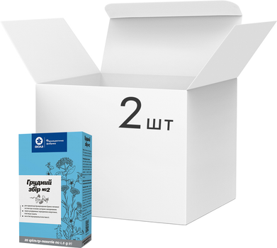 Упаковка фіточаю Віола Грудний збір №2 20 пакетиків по 1.5 г x 2 шт (4820241313549)