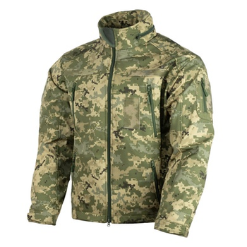 Куртка Vik-Tailor SoftShell з липучками для шевронів ММ-14 піксель ЗСУ 56