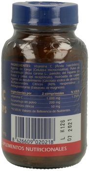 Харчова добавка GSN Vitamina C + Rose Hisp 650 мг 100 таблеток (8426609020218)