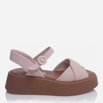 Женские сандалии кожаные Teona 481-1 39 25 см Розовые (ROZ6501034494)