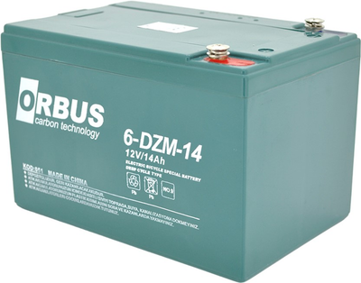 Набор Тяговый аккумулятор AGM ORBUS 6-DZM-14 12V 14Ah M5 151х98х101 мм (YT31657) + Инвертор 12 220 преобразователь модиф синус 600/1000 Вт (00-00001122)