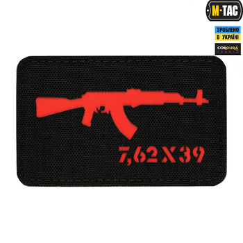 Нашивка M-Tac AKM 7,62х39 Laser Cut Black/Red
