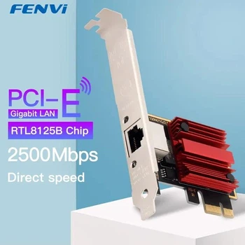 Сетевая карта PCI-E Fenvi F-R2500PCE (RTL8125B), PCI-E X1, 10/100/1000M/2.5G, heat sink