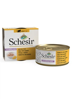 Влажный корм Schesir Tuna with Mango для кошек, тунец с манго в бульоне, 75 г х 14 шт