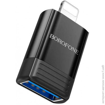 Перехідник Borofone BV18 Lightning to USB 2.0 OTG black