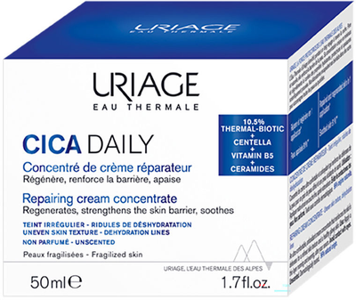 Відновлювальний крем для обличчя Uriage Cica Daily Repairing Cream Concentrate 50 мл (3661434011917)