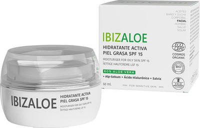 Зволожувальний крем Ibizaloe Moisturizing Cream SPF 15 For Oily Skin 50 мл (8436010009276)