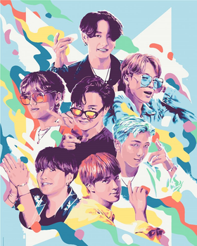 Картина по номерам Origami K-Pop БТС 40x50 см (LW3288)