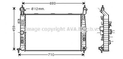 OL2345 AVA Радіатор охолодження OPEL MERIVA (2003) 1.6 Ava (OL2345)