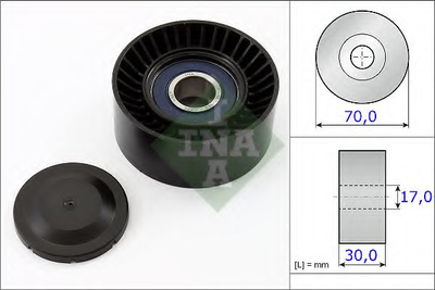 Натяжной ролик, поликлиновый ремень Ina (531087310)