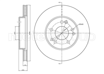 Тормозной диск перед. W201/W124/W107 (83-98) Cifam (800167)