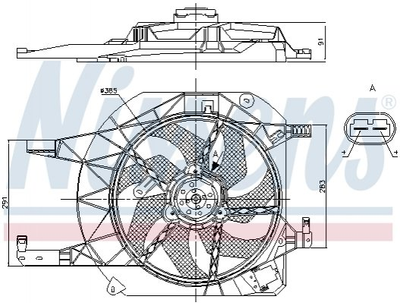 Вентилятор NISSAN PRIMASTAR (X83) (02-) 2.0 dCi Nissens (85883)