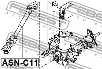 Рулевой вал (карданный) Febest (ASNC11)