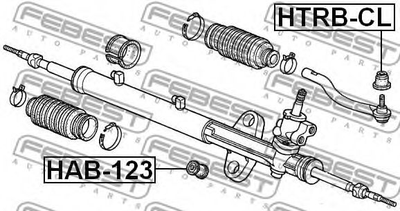 Пыльник рулевого наконечника Febest (HTRBCL)