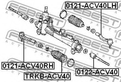 Пильник рульової рейки Camry 06-11 Febest (TRKBACV40)