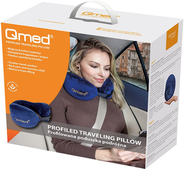 Подушка для подорожей QMED Профільована (5901780441425)