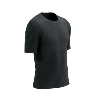Спортивная компрессионная бесшовная мужская футболка Compressport Pro Racing SS Tshirt M, Black, M