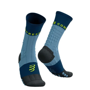 Высокотехнологические беговые безшовные носки Compressport Pro Racing Socks Winter Trail, Denim/Poseidon, T3 (42-44)